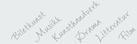 Biletkunst, musikk, kunsthandverk, drama, litteratur, film